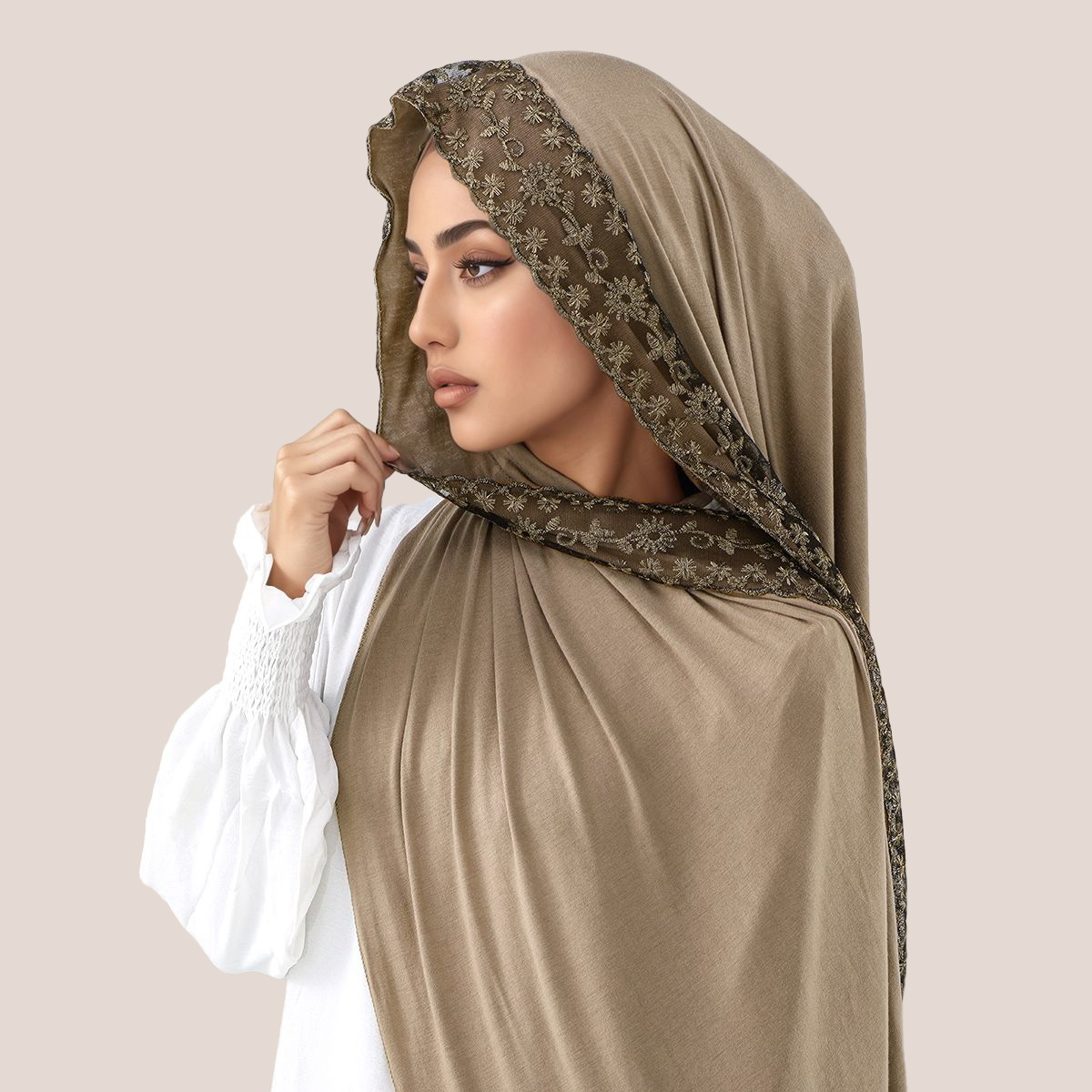 Women'S Fashion Headbands - Maglia di cotone con ricamo in