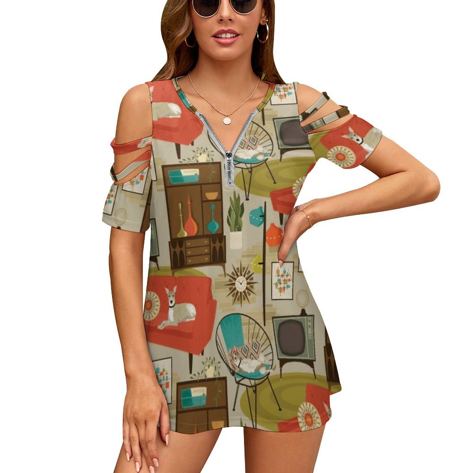 Women'S Fashion In The 1960S - Rec Room Madness T-shirt da donna