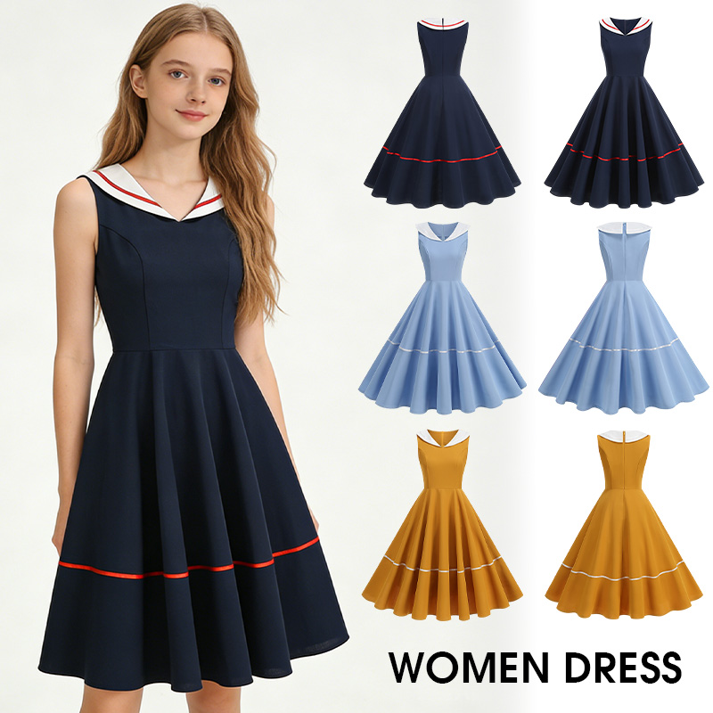 Women'S Fashion Of The 60S - ﻿ Abito Vintage Stile Marinaio Anni