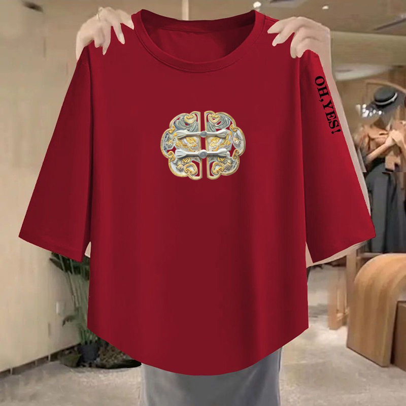 Women Fashion Over The Years - T-shirt casual con effetto snellente, stile