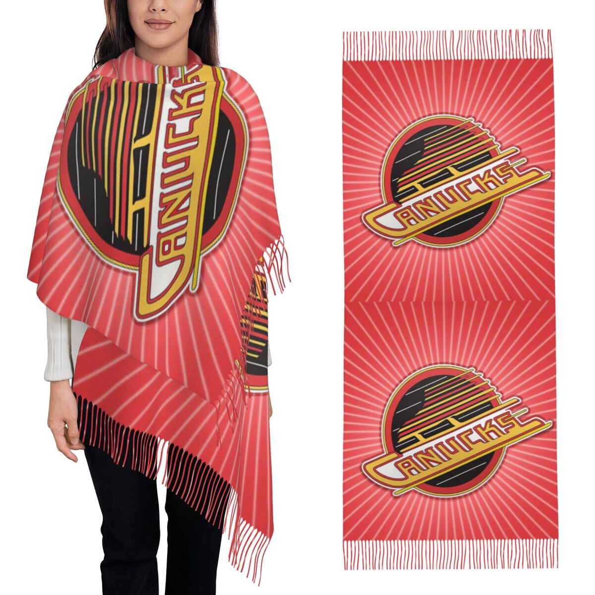 Women'S Fashion Vancouver - Vancouver Hockey Canucks Sciarpa Sciarpe con