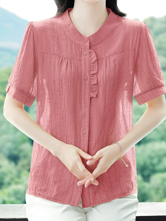 Women Fashion Over The Years - Camicia Estiva da Donna in Cotone