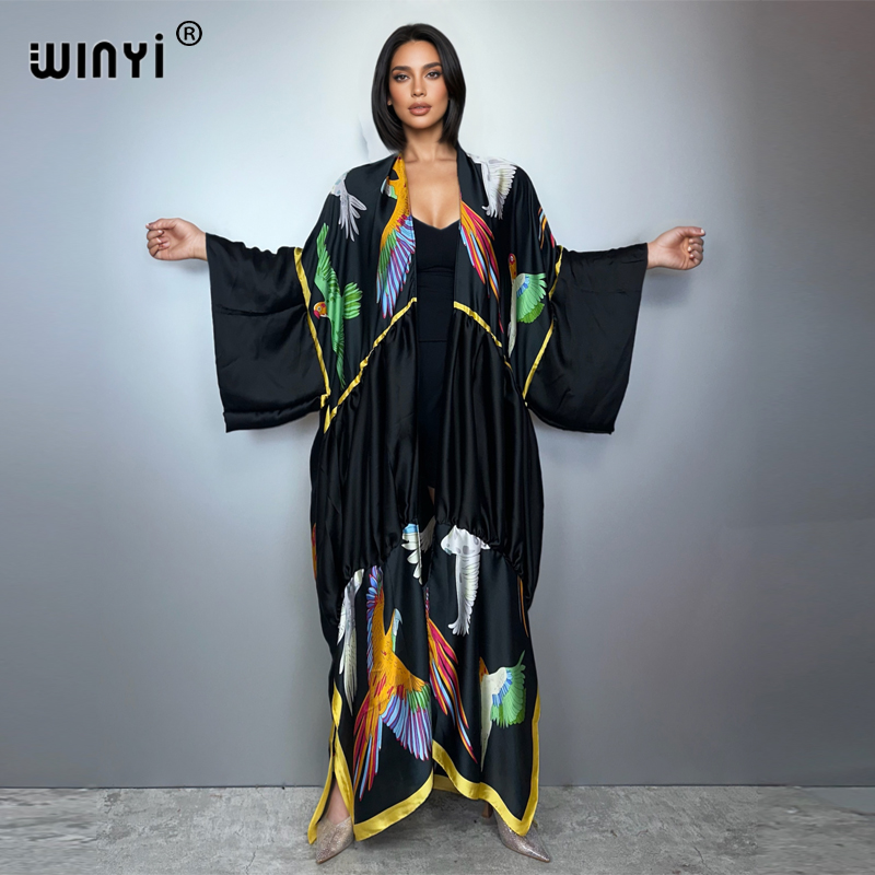 Women'S Fashion Kimono - WINYI stampa boho kimono maxi abbigliamento