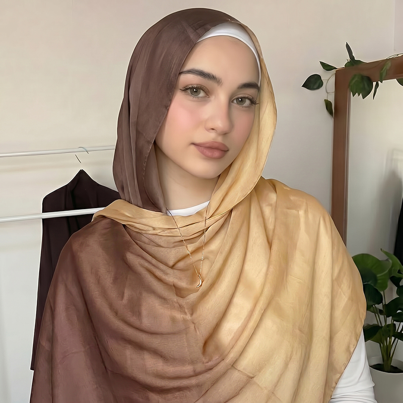 Women'S Fashion Headbands - Hijab Musulmano alla Moda, Sciarpa Ombré