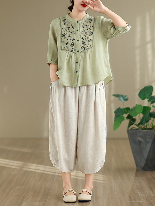 Women Fashion Over The Years - Completo in cotone e lino alla