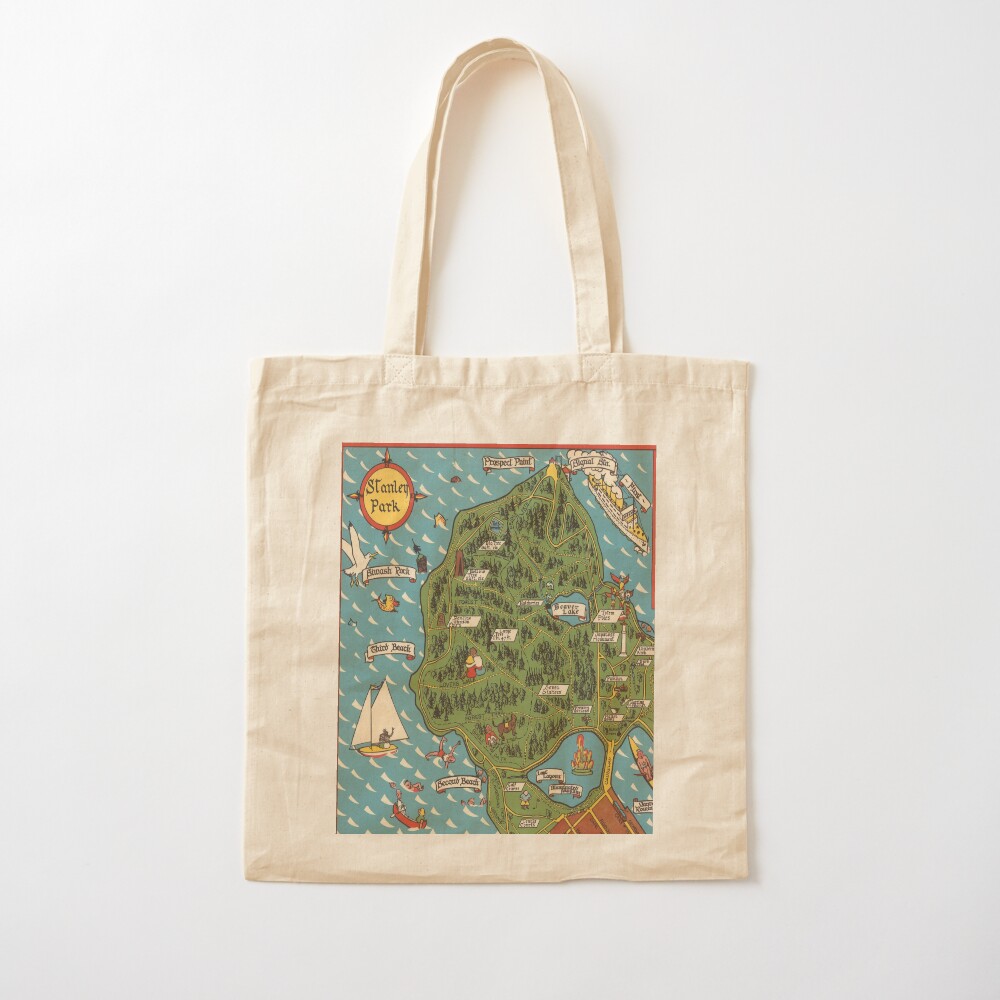 Borsa tote in tela con mappa v - Women'S Fashion Vancouver recensione e prezzo