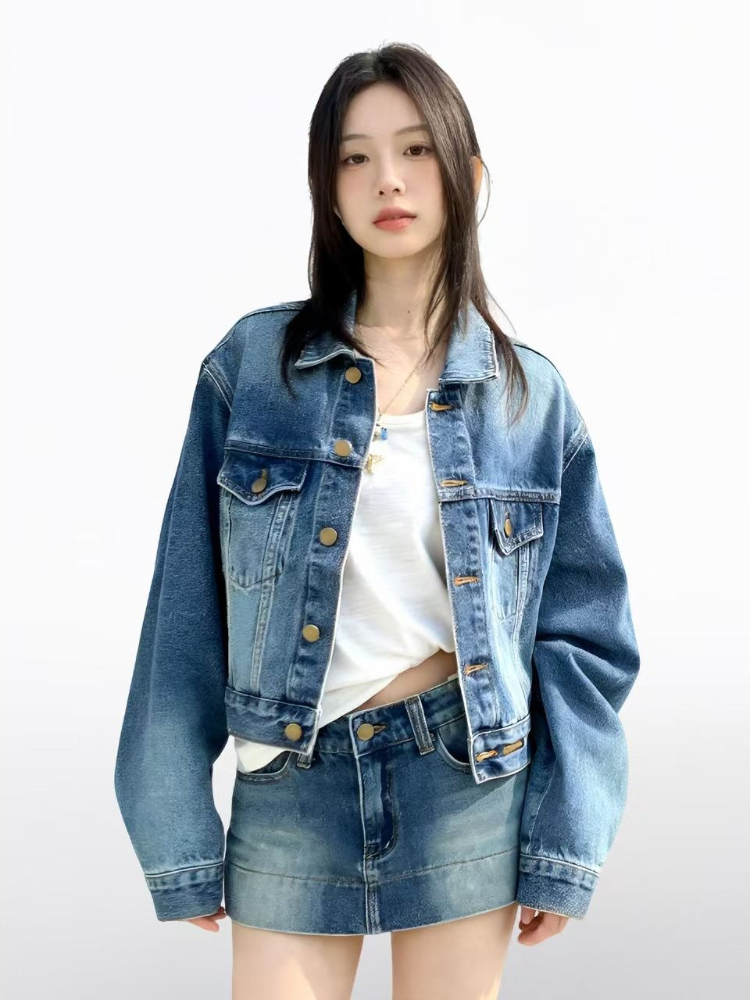 Completo Denim Vintage America - Women'S Fashion Denim Jacket recensione e prezzo