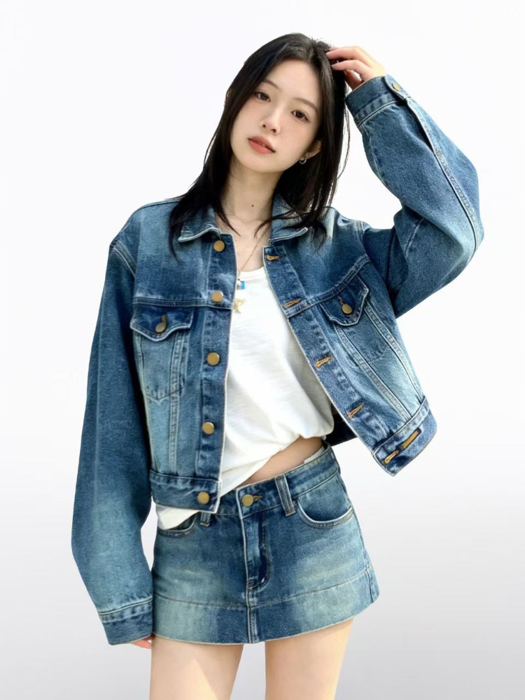 Completo Denim Vintage America - Women'S Fashion Denim Jacket recensione e prezzo